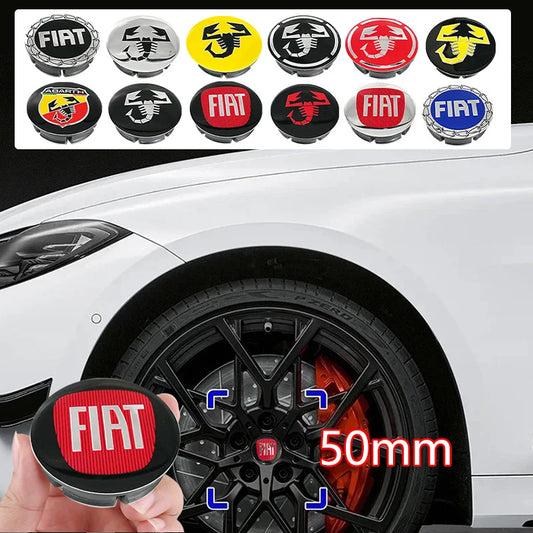 Fiat / Abarth Wheel Center Cap – OEM Style Hub Cap Badge (Set of 4 PCs)