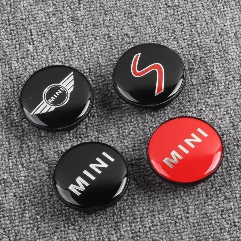 Mini Wheel Center Caps Pack of 4 – 54mm & 56mm OEM Style Replacement Hub Caps for Mini Cooper Wheels – Premium ABS Rim Center Caps