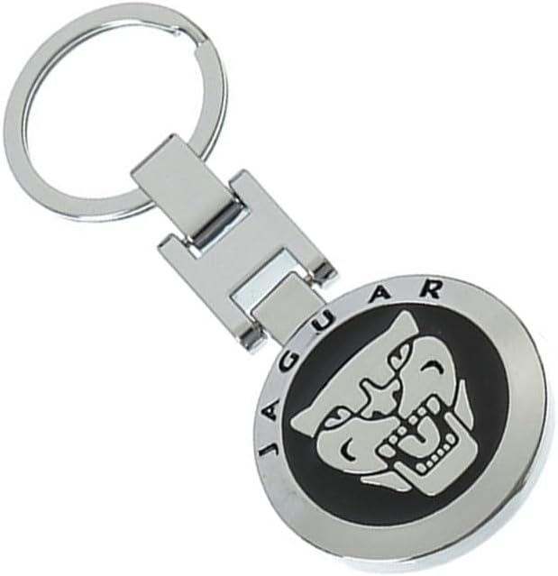 Jaguar Metal Keychain – Premium Jaguar Logo Key Ring | Black, Blue & Red | Zinc Alloy Car Keychain | 90×34mm | 44g