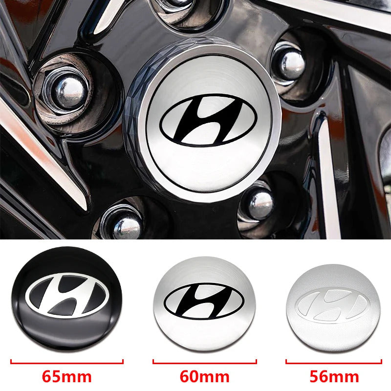 Hyundai Wheel Center Cap – OEM Style Hub Cap Badge (Set of 4 PCs)