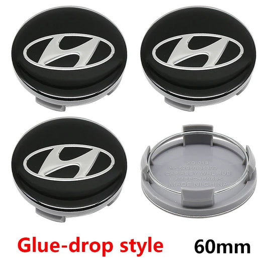 Hyundai Wheel Center Cap – OEM Style Hub Cap Badge (Set of 4 PCs)