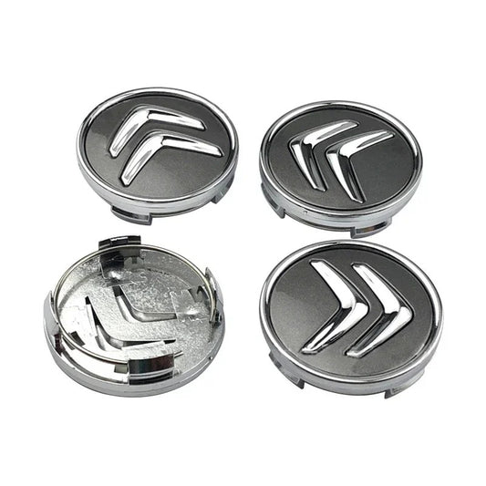 Citroën Wheel Center Cap – Set of 4 PCS (Black / Silver / Red)