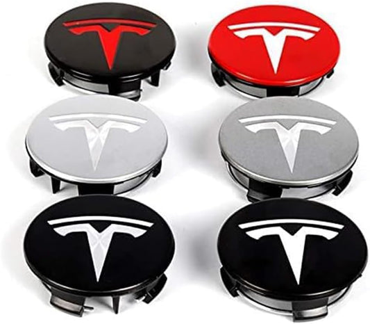 Tesla Wheel Center Caps Set of 4 – 56mm OEM Style Replacement Hub Caps for Tesla Model 3, Model Y, Model S & Model X