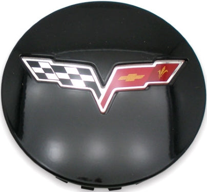 Chevrolet Corvette Crossed Flags Wheel Center Cap – Set of 4 PCS