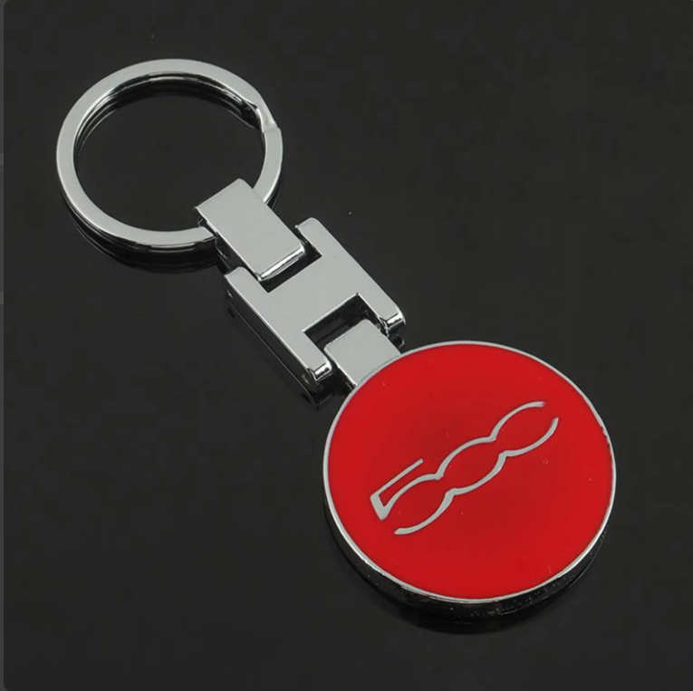 Abarth Metal Keychain – Premium FIAT Abarth Scorpion Logo Key Ring | Zinc Alloy Car Keychain | 90×34mm | 39g