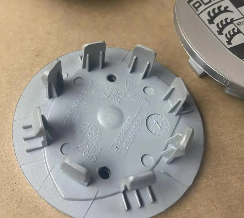 Porsche Wheel Center Caps 76mm – Silver OEM Style Hub Caps Replacement Set of 4 for Porsche Wheels