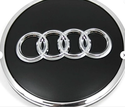 Audi Floating Wheel Center Caps 61mm – Self-Leveling Logo Hub Caps | OEM Style Rim Emblem Covers (Set of 4)