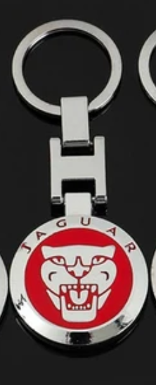 Jaguar Metal Keychain – Premium Jaguar Logo Key Ring | Black, Blue & Red | Zinc Alloy Car Keychain | 90×34mm | 44g