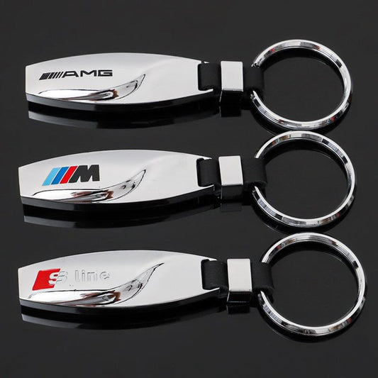 Teardrop Zinc Alloy Car Keychain – Premium Metal Key Ring for AMG, ///M & S Line – Luxury Automotive Key Holder