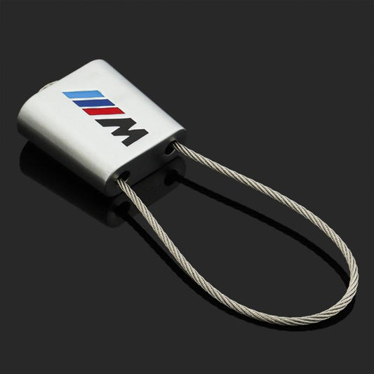 AMG / ///M / S Line Wire Rope Keychain – Premium Stainless Steel Car Keyring for Mercedes-Benz AMG, BMW M & Audi S Line | 80mm