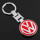 VW Metal Keychain – Premium Volkswagen Logo Key Ring | Black, Blue & Red | Zinc Alloy Car Keychain | 90×34mm | 45g