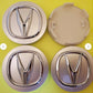Acura Wheel Center Caps 69mm – Silver & Black OEM Style Hub Caps (Set of 4)