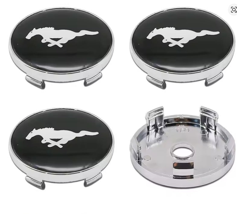 Ford Mustang Wheel Center Cap – OEM-Style Premium Hub Cap Replacement (4 PC Set)