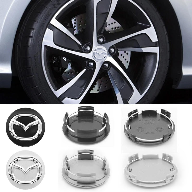 Mazda Wheel Center Cap – OEM Style Hub Cap Badge (Set of 4 PCs)