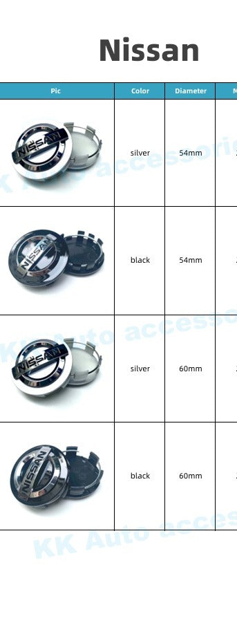 Nissan Hub Center Cap – OEM-Style Wheel Center Cap Replacement (4 PC Set)