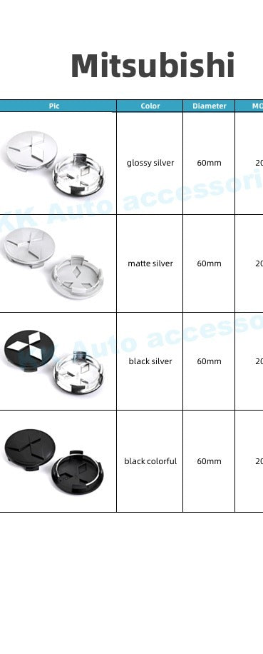 Mitsubishi Wheel Center Cap – OEM-Style Replacement Hub Cap