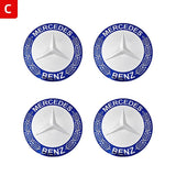 Mercedes-Benz Wheel Center Caps Pack of 4 – 60mm, 75mm, 144mm, 146mm, 154mm & 163mm OEM Style Replacement Hub Caps for Mercedes Wheels