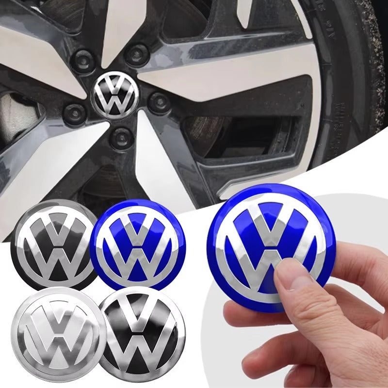 Volkswagen Wheel Center Caps Set of 4 – 56mm 60mm 62mm 65mm 70mm 75mm Replacement Hub Caps for VW Golf, Passat, Jetta, Tiguan, Polo & More
