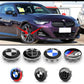 BMW Wheel Center Cap – Black & Chrome 4-Piece Center Hub Badge Set