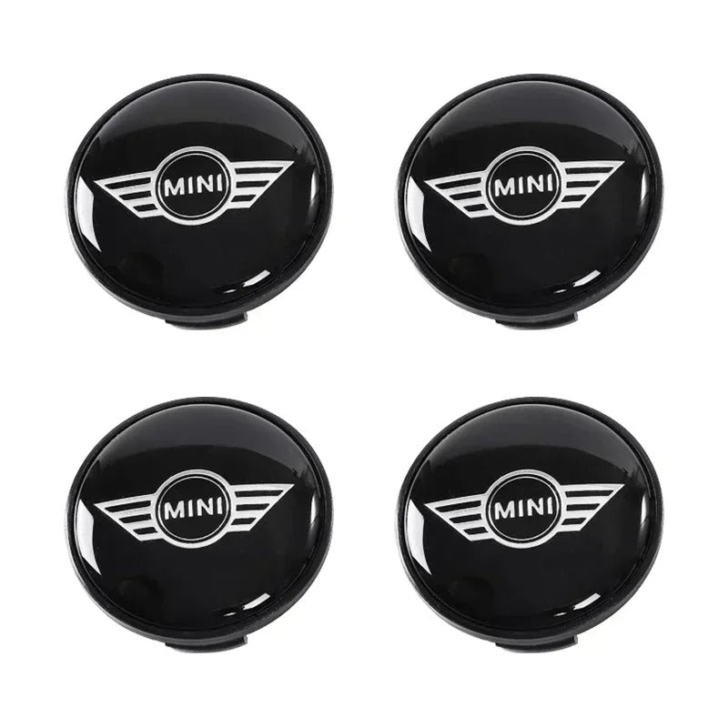 Mini Wheel Center Caps Pack of 4 – 54mm & 56mm OEM Style Replacement Hub Caps for Mini Cooper Wheels – Premium ABS Rim Center Caps