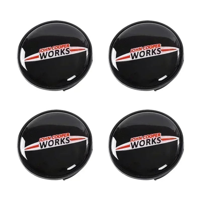 Mini Wheel Center Caps Pack of 4 – 54mm & 56mm OEM Style Replacement Hub Caps for Mini Cooper Wheels – Premium ABS Rim Center Caps