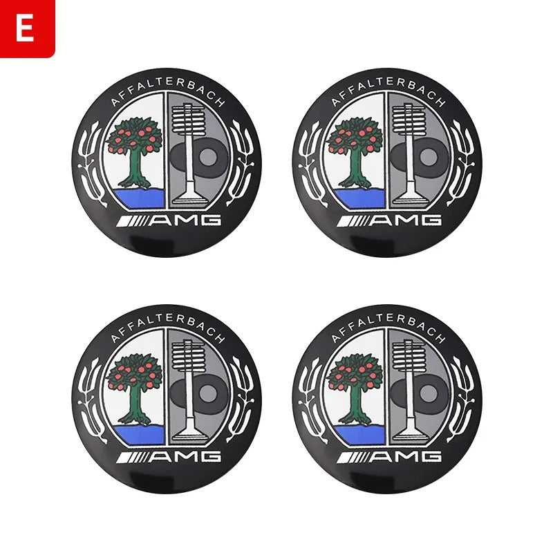 Mercedes-Benz Wheel Center Caps Pack of 4 – 60mm, 75mm, 144mm, 146mm, 154mm & 163mm OEM Style Replacement Hub Caps for Mercedes Wheels