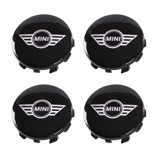 Mini Wheel Center Caps Pack of 4 – 54mm & 56mm OEM Style Replacement Hub Caps for Mini Cooper Wheels – Premium ABS Rim Center Caps