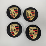 Porsche Wheel Center Caps Set of 4 – 76mm & 65mm OEM Style Replacement Hub Caps for Porsche Alloy Wheels – Premium ABS Rim Center Covers