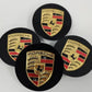 Porsche Wheel Center Caps Set of 4 – 76mm & 65mm OEM Style Replacement Hub Caps for Porsche Alloy Wheels – Premium ABS Rim Center Covers