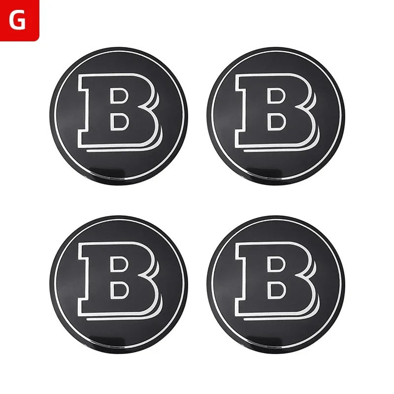 Mercedes-Benz Wheel Center Caps Pack of 4 – 60mm, 75mm, 144mm, 146mm, 154mm & 163mm OEM Style Replacement Hub Caps for Mercedes Wheels