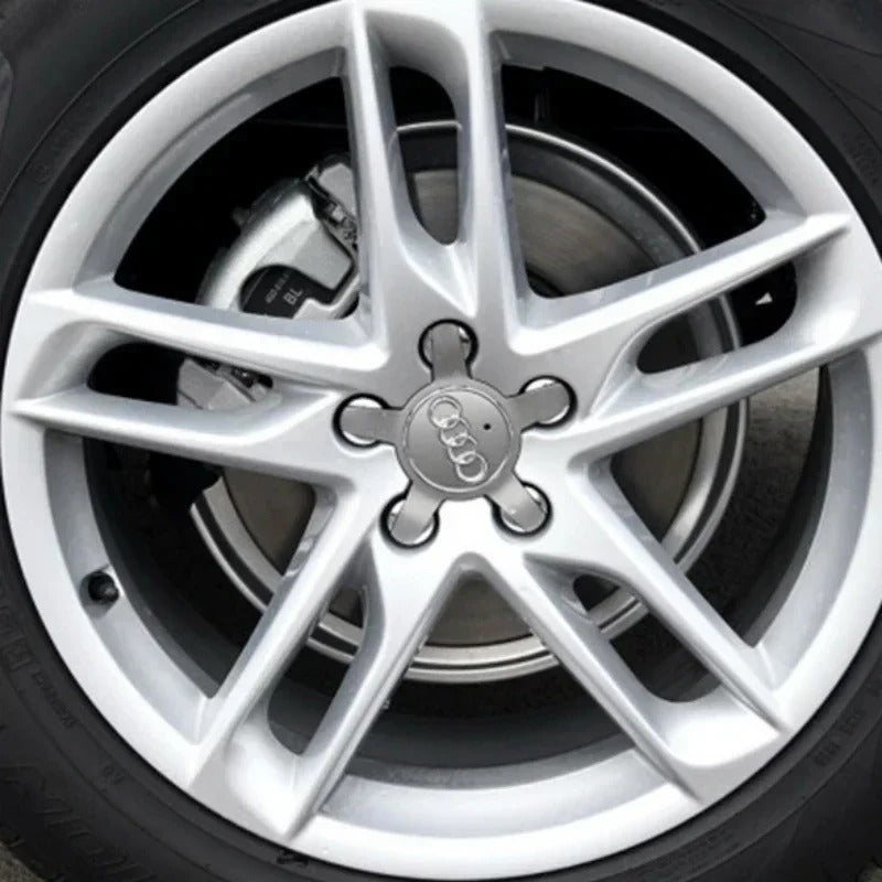 Audi Wheel Center Cap – OEM Style Logo Hub Badge 4-Piece Center Hub Badge Set