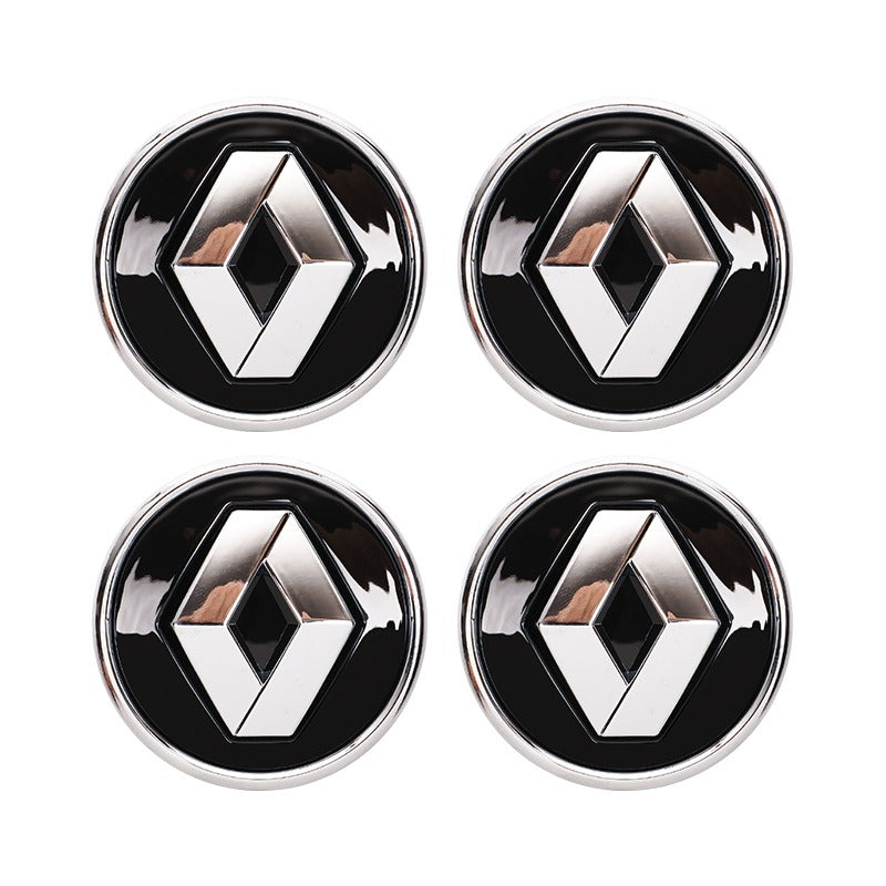 Renault Wheel Center Caps Set of 4 – 57mm & 60mm OEM Style Replacement Hub Caps for Renault Alloy Wheels – Premium ABS Rim Center Covers
