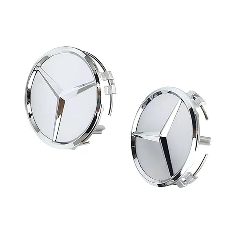 Mercedes-Benz Wheel Center Caps Pack of 4 – 60mm, 75mm, 144mm, 146mm, 154mm & 163mm OEM Style Replacement Hub Caps for Mercedes Wheels