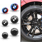 BMW Wheel Center Cap – Black & Chrome 4-Piece Center Hub Badge Set