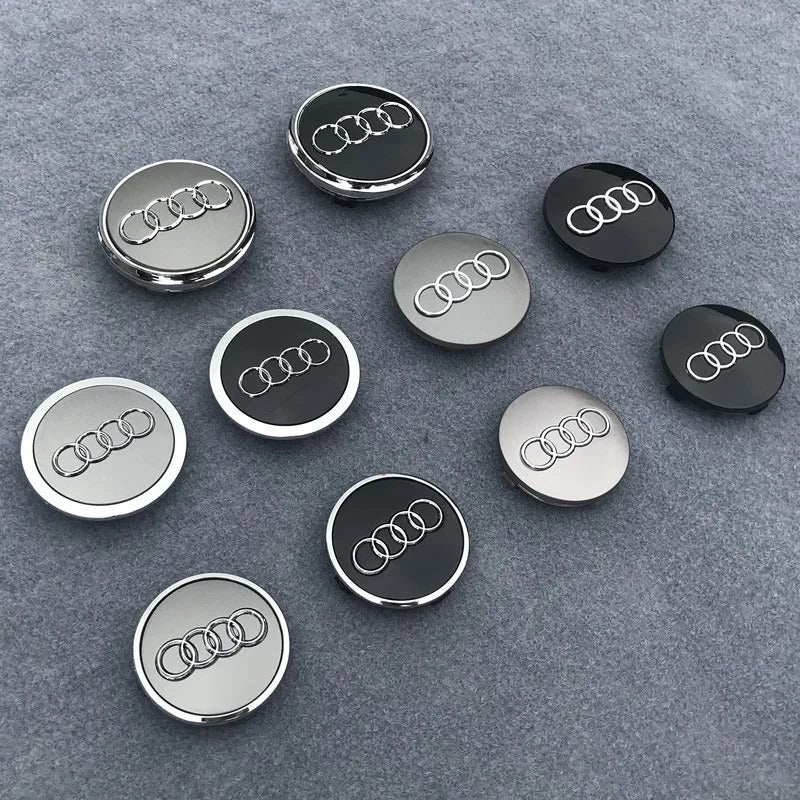 Audi Wheel Center Cap – OEM Style Logo Hub Badge 4-Piece Center Hub Badge Set