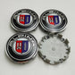 BMW Wheel Center Cap – Black & Chrome 4-Piece Center Hub Badge Set