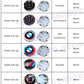 BMW Wheel Center Cap – Black & Chrome 4-Piece Center Hub Badge Set
