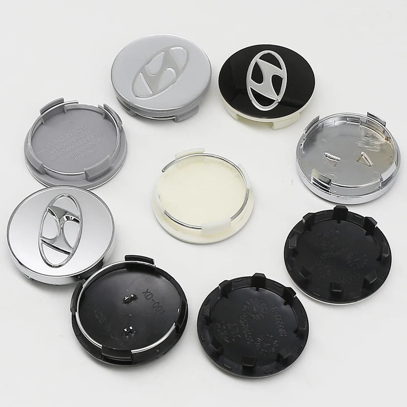 Hyundai Wheel Center Cap – OEM Style Hub Cap Badge (Set of 4 PCs)