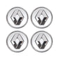 Renault Wheel Center Caps Set of 4 – 57mm & 60mm OEM Style Replacement Hub Caps for Renault Alloy Wheels – Premium ABS Rim Center Covers