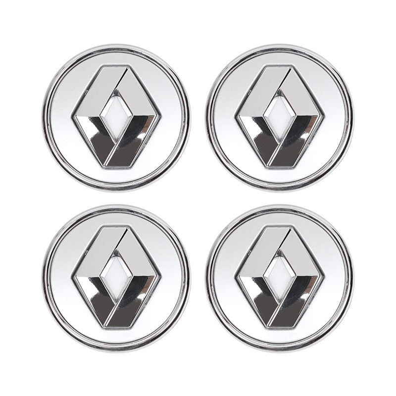 Renault Wheel Center Caps Set of 4 – 57mm & 60mm OEM Style Replacement Hub Caps for Renault Alloy Wheels – Premium ABS Rim Center Covers