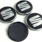 SEAT Wheel Center Caps Set of 4 – 55mm & 63mm OEM Style Replacement Hub Caps for SEAT Alloy Wheels – Premium ABS Rim Center Covers