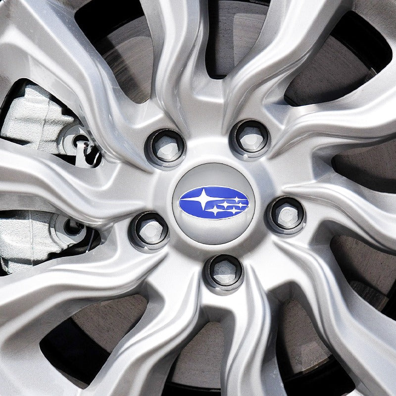 Subaru Wheel Center Caps Set of 4 – 60mm OEM Style Replacement Hub Caps for Subaru Alloy Wheels – Premium ABS Snap-On Rim Center Covers