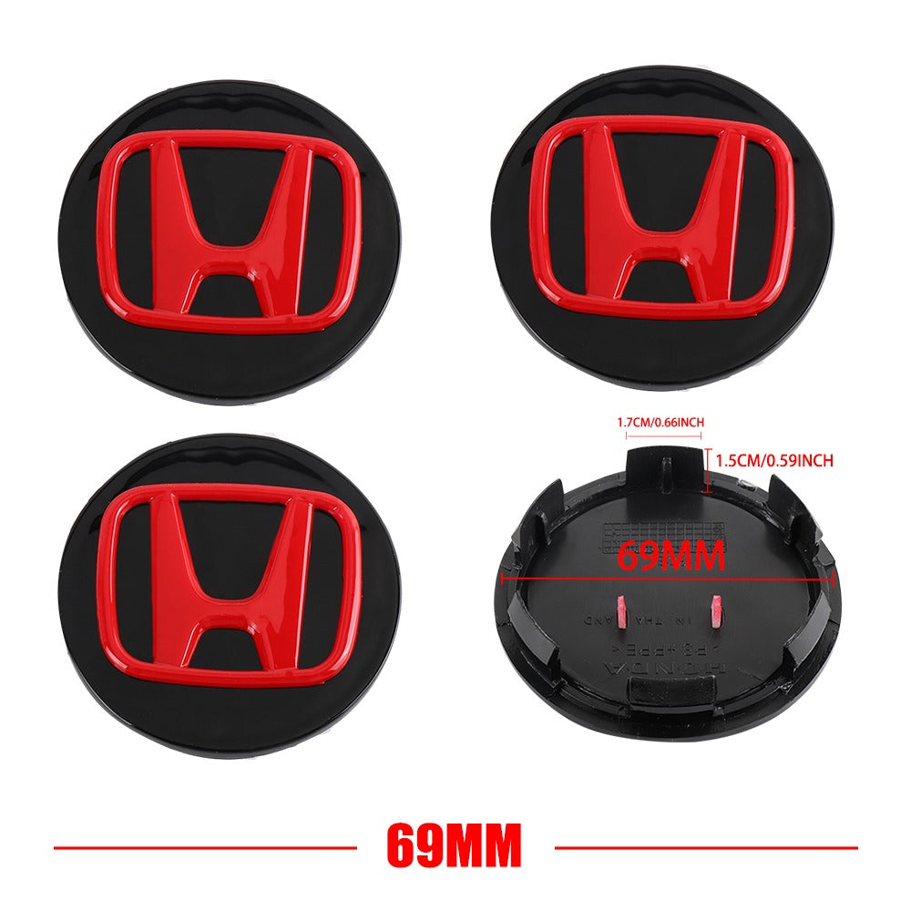Honda Wheel Center Cap – OEM Style Hub Cap Badge (Set of 4 PCs)