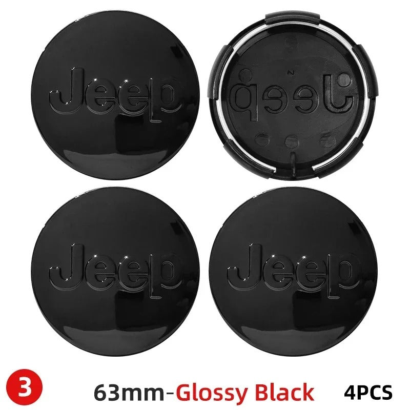 Jeep Wheel Hub Cap – OEM Style Center Cap Badge (Set of 4 PCs)