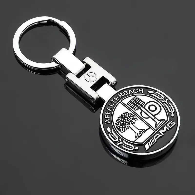 Mercedes-Benz Metal Keychain – Hollow Wheat Design | Brabus, Apple Tree, Black Silver, Blue Silver, Hollow Black & Blue | 90×35mm | 30g