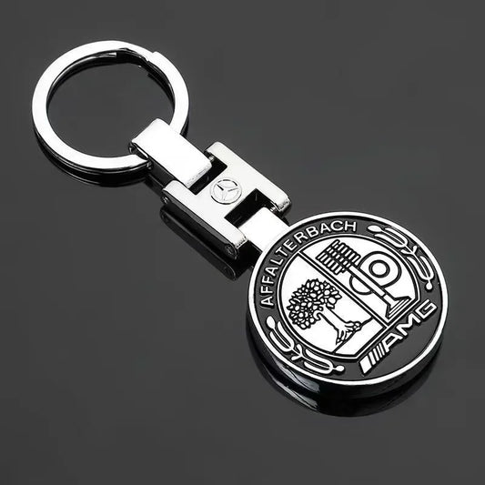 Mercedes-Benz Metal Keychain – Hollow Wheat Design | Brabus, Apple Tree, Black Silver, Blue Silver, Hollow Black & Blue | 90×35mm | 30g