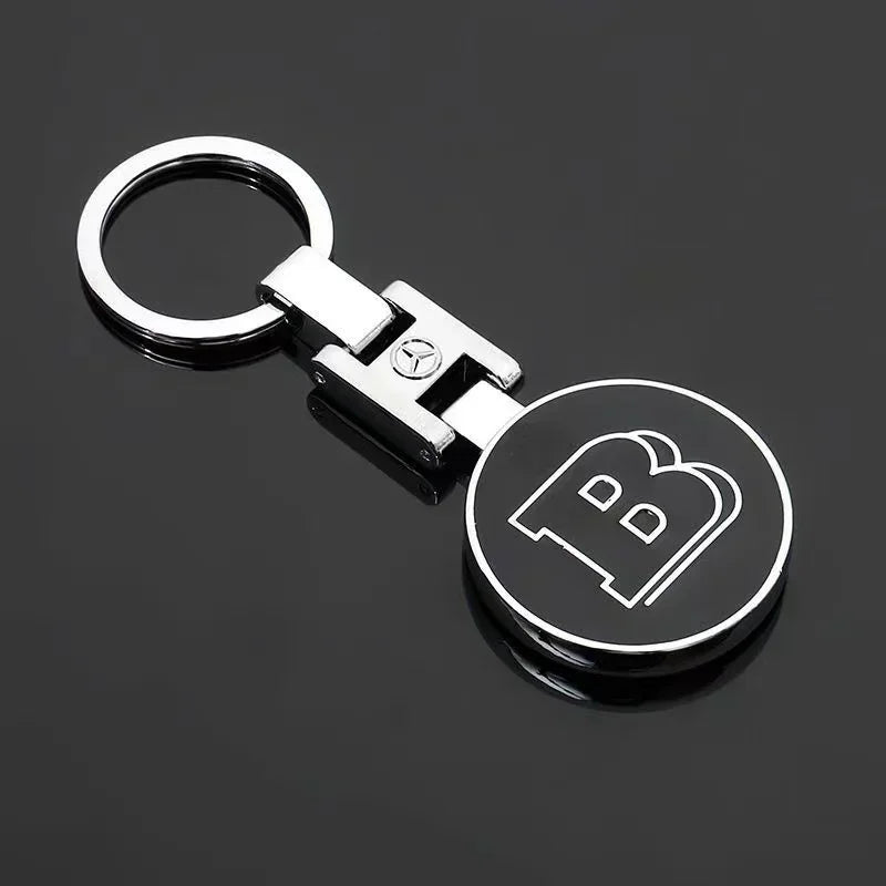 Mercedes-Benz Metal Keychain – Hollow Wheat Design | Brabus, Apple Tree, Black Silver, Blue Silver, Hollow Black & Blue | 90×35mm | 30g