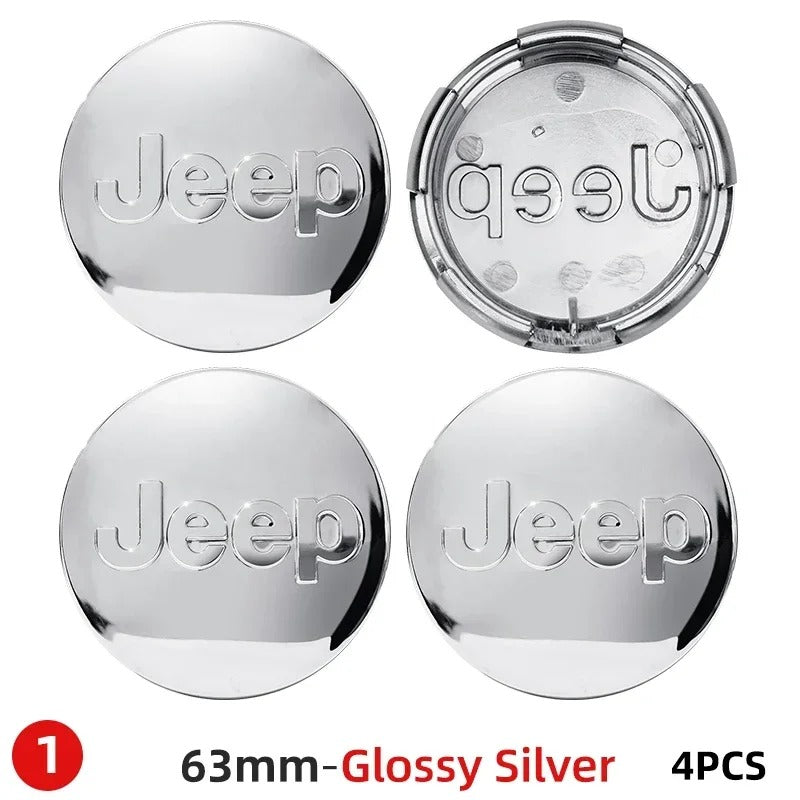 Jeep Wheel Hub Cap – OEM Style Center Cap Badge (Set of 4 PCs)