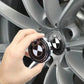 BMW Wheel Center Cap – Black & Chrome 4-Piece Center Hub Badge Set