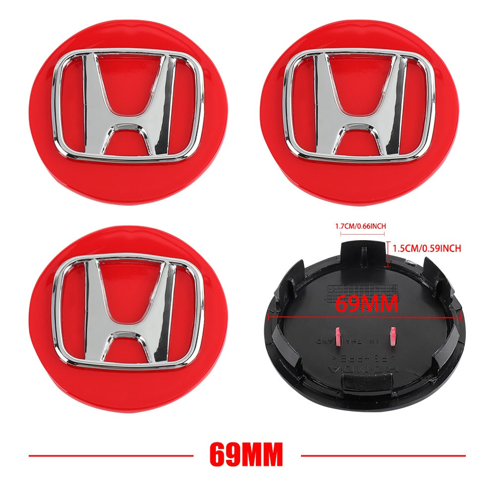 Honda Wheel Center Cap – OEM Style Hub Cap Badge (Set of 4 PCs)